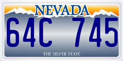 NV license plate 64C745