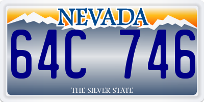 NV license plate 64C746