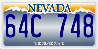 NV license plate 64C748