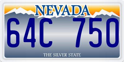 NV license plate 64C750