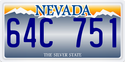 NV license plate 64C751