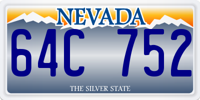 NV license plate 64C752