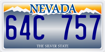 NV license plate 64C757