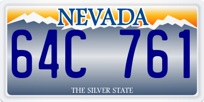 NV license plate 64C761