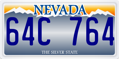NV license plate 64C764