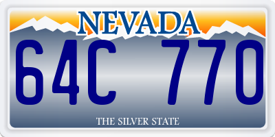 NV license plate 64C770