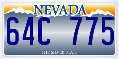 NV license plate 64C775