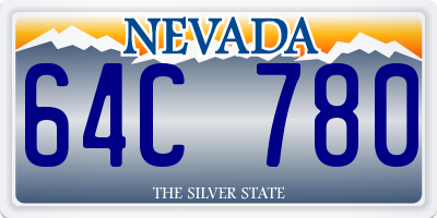 NV license plate 64C780