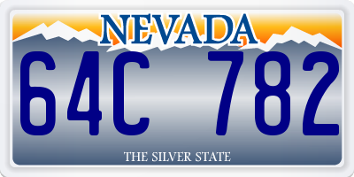 NV license plate 64C782
