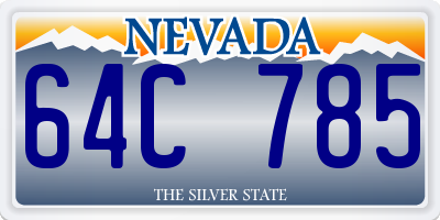 NV license plate 64C785