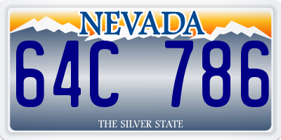 NV license plate 64C786