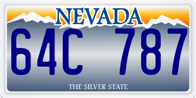 NV license plate 64C787