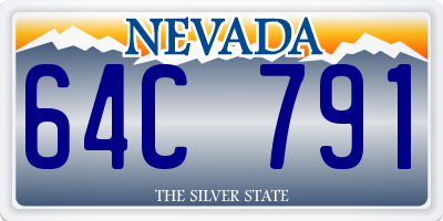 NV license plate 64C791