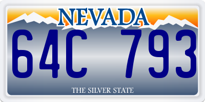 NV license plate 64C793