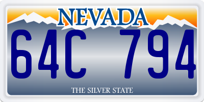 NV license plate 64C794