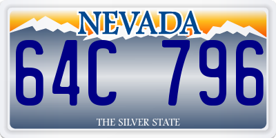 NV license plate 64C796