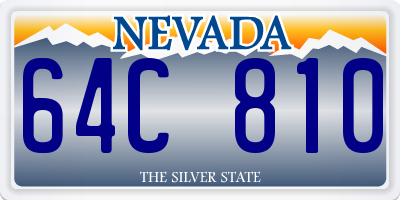 NV license plate 64C810