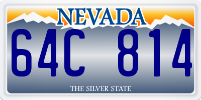 NV license plate 64C814