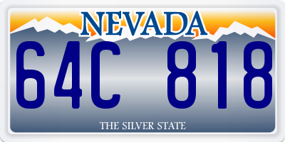 NV license plate 64C818