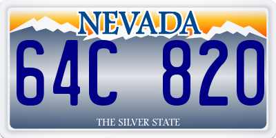 NV license plate 64C820