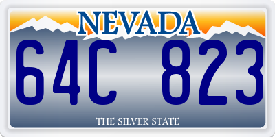 NV license plate 64C823