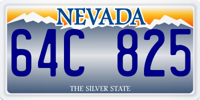 NV license plate 64C825