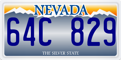 NV license plate 64C829