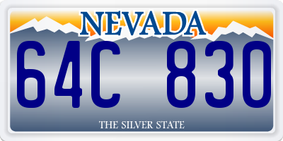 NV license plate 64C830