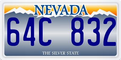 NV license plate 64C832