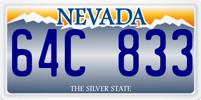 NV license plate 64C833