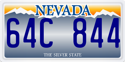 NV license plate 64C844