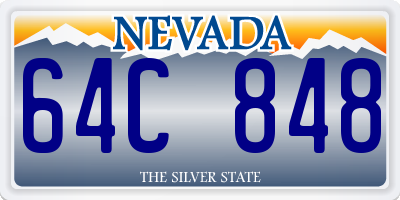 NV license plate 64C848