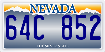 NV license plate 64C852