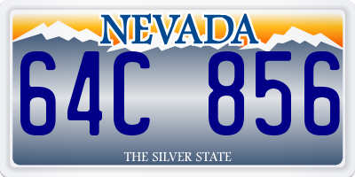 NV license plate 64C856