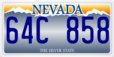 NV license plate 64C858