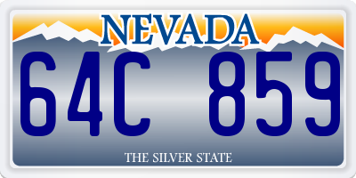 NV license plate 64C859