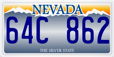 NV license plate 64C862