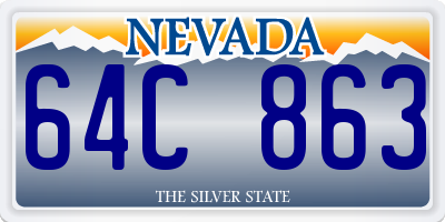 NV license plate 64C863