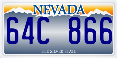 NV license plate 64C866
