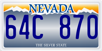 NV license plate 64C870