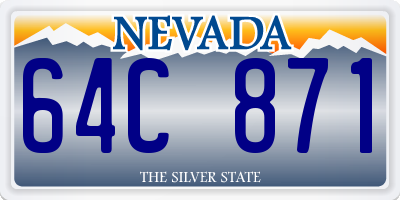 NV license plate 64C871