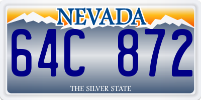NV license plate 64C872