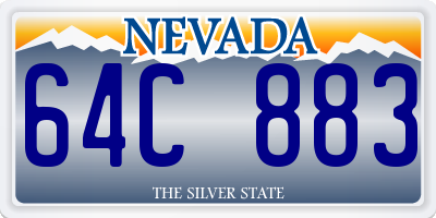 NV license plate 64C883