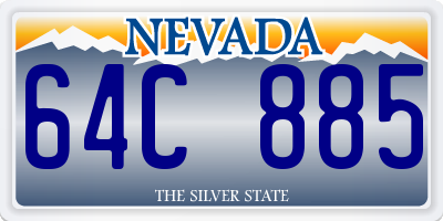 NV license plate 64C885