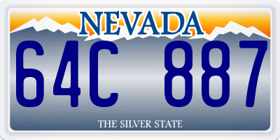 NV license plate 64C887