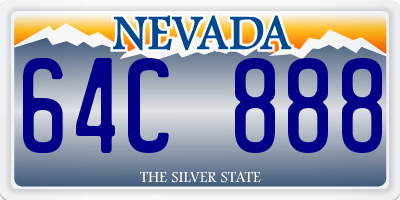 NV license plate 64C888