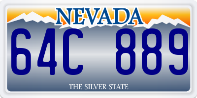 NV license plate 64C889