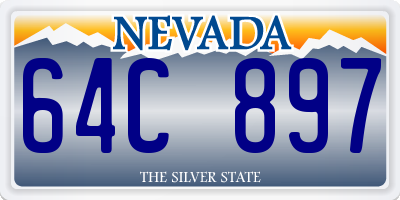 NV license plate 64C897