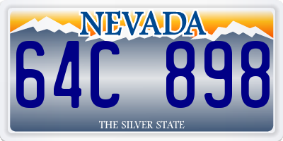 NV license plate 64C898
