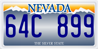 NV license plate 64C899